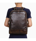Чоловік шкіряний рюкзак для щоденного використання John McDee 7347C картинка, зображення, фото