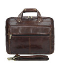 Чоловіча сумка портфель JD7146Q зі шкіри на три відділення John McDee картинка, зображення, фото
