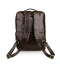 Класичний шкіряний дорожній рюкзак шоколадного кольору John McDee 7280C картинка, зображення, фото
