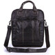 Вертикальна шкіряна чоловіча сумка, трансформер сіра 7168J фото