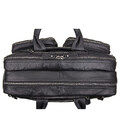 Шкіряна сумка трансформер JD 7014A рюкзак, бриф, сумка чорна картинка, зображення, фото