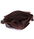 Збільшена 7022LB шкіряна сумка на плече, коричнева John McDee картинка, зображення, фото