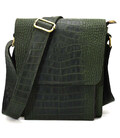 Шкіряна сумка через плече RepE-3027-4lx бренду TARWA зелений колір рептилія фото, картинка, изображение
