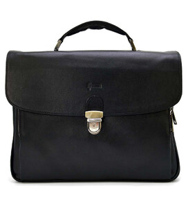 Шкіряний чоловічий портфель на два відділення TARWA GA-2067-4lx чорний фото, картинка, изображение