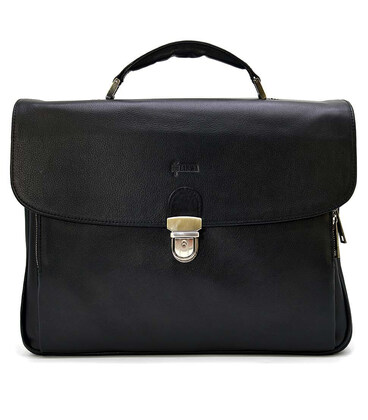 Шкіряний чоловічий портфель на два відділення TARWA GA-2067-4lx чорний фото, картинка, изображение