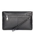 Шкіряний клатч для чоловіків JDC011LA чорний з петлею та передньою кишенею фото, картинка, изображение