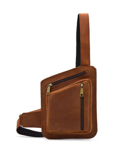 Шкіряна нагрудна сумка, сумка-кобура з кінської шкіри TARWA RB-235-3md фото, картинка, изображение