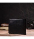 Оригінальний компактний гаманець із вкладишем для посвідчення для чоловіків із натуральної шкіри флотар CANPELLINI 21875 Чорний 