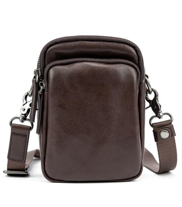 Месенджер маленький шкіряний чорний TIDING BAG 333-1C картинка, зображення, фото