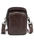 Мессенджер маленький кожаный черный TIDING BAG 333-1C фото, картинка, изображение
