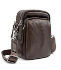 Мессенджер маленький кожаный черный TIDING BAG 333-1C фото, картинка, изображение