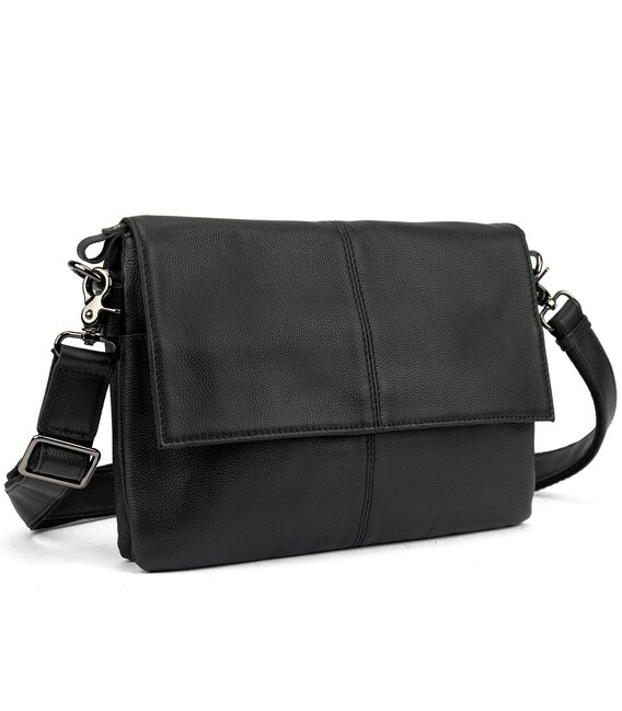 Шкіряна сумка через плече горизонтальна тонка Tiding Bag 82298A картинка, зображення, фото