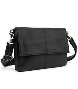 Кожаная сумка через плечо горизонтальная тонкая Tiding Bag 82298A