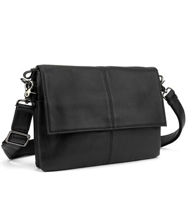 Кожаная сумка через плечо горизонтальная тонкая Tiding Bag 82298A фото, картинка, изображение