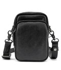 Мессенджер маленький кожаный черный TIDING BAG 333-1A фото, картинка, изображение
