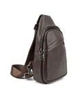 Сумка-слинг мужская кожаная TDING BAG 8010C фото, картинка, изображение
