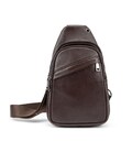Сумка-слинг мужская кожаная TDING BAG 8010C фото, картинка, изображение