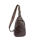 Сумка-слинг мужская кожаная TDING BAG 8010C фото, картинка, изображение