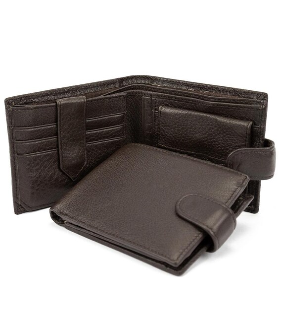 Портмоне коричневое кожаное Tiding Bag A7-258DB фото, картинка, изображение