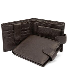 Портмоне коричневое кожаное Tiding Bag A7-258DB