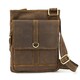 Мужской кожаный мессенджер на один отдел с карманом спереди Tiding Bag M39-993DB фото