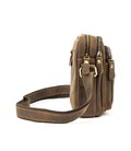 Небольшой кожаный мессенджер коричневого цвета Tiding Bag M39-681DB фото, картинка, изображение