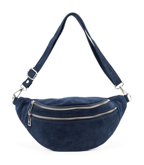 Женская поясная сумка из замши Firenze Italy F-IT-98601BL фото, картинка, изображение