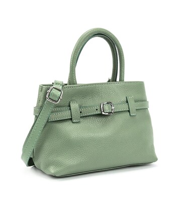 Мягкая кожаная сумка кроссбоди с акцентным ремешком Firenze Italy F-IT-0525M фото, картинка, изображение