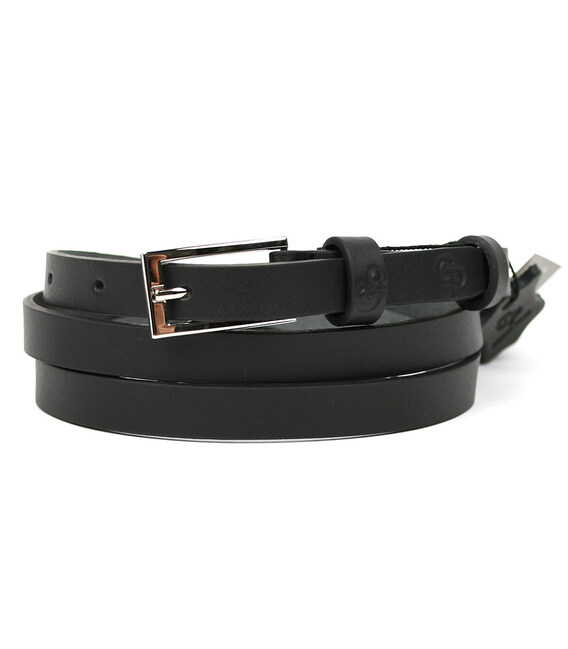 Ремінь жіночий тонкий 15мм Grande Pelle 1102060033 чорний картинка, зображення, фото