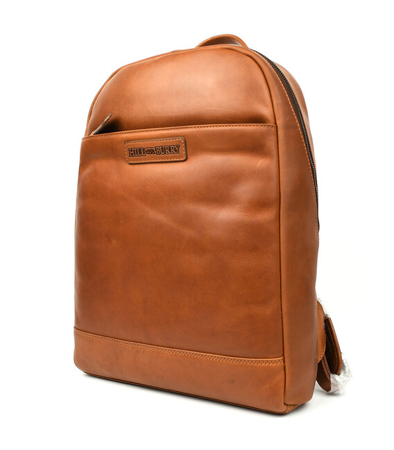 Міський шкіряний рюкзак HILL BURRY HB15295B рудий фото, картинка, изображение