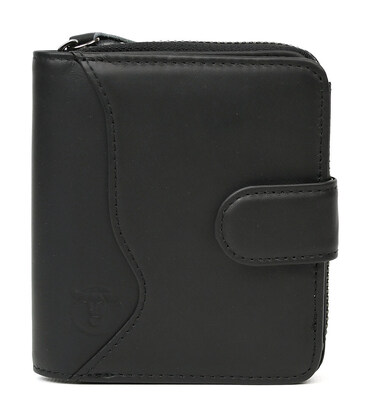 Чоловічий гаманець кардхолдер чорний на блискавці Bull TW033AV вертикальний фото, картинка, изображение