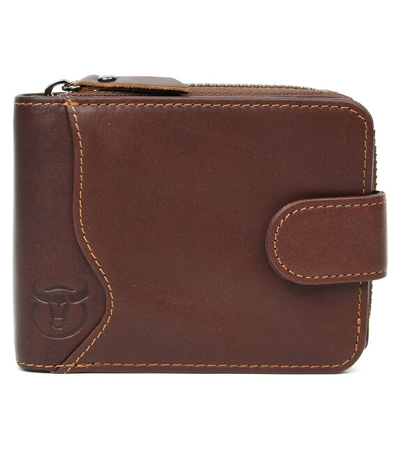 Чоловічий гаманець кардхолдер на блискавці Bull TW033C коричневий картинка, зображення, фото