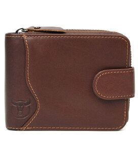 Чоловічий гаманець кардхолдер на блискавці Bull TW033C коричневий картинка, зображення, фото