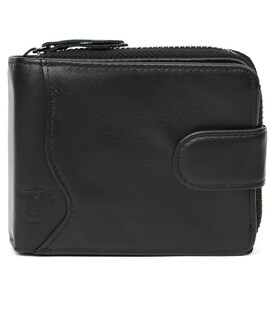 Чоловічий гаманець кардхолдер чорний на блискавці Bull TW033A фото, картинка, изображение