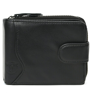 Чоловічий гаманець кардхолдер чорний на блискавці Bull TW033A фото, картинка, изображение