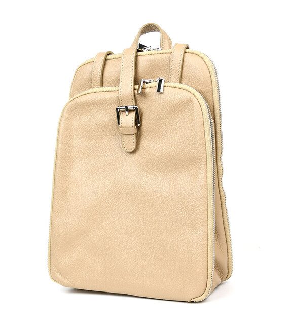 Шкіряний італійський рюкзак Firenze HB03334Beige бежевий фото, картинка, изображение