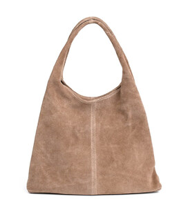 Замшева сумка жіноча шоппер Італія Firenze fz379037 у кольорі тауп фото, картинка, изображение