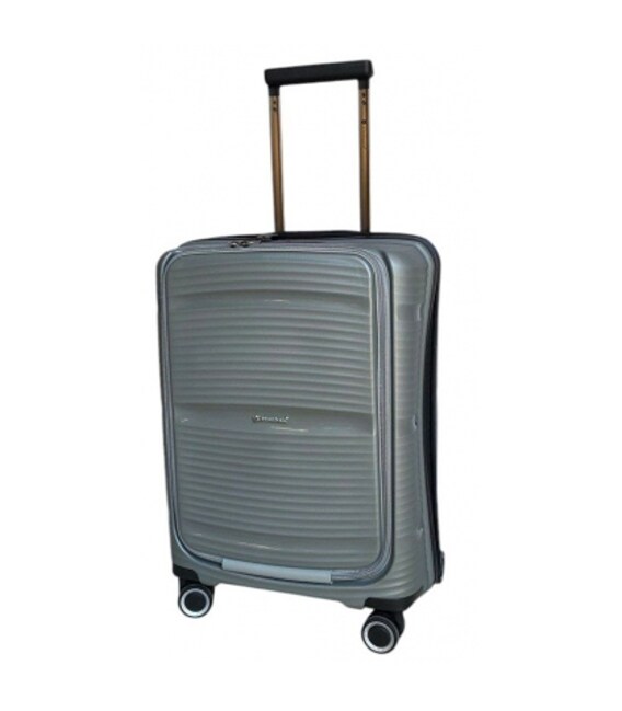 Чемодан Snowball 94103N маленький S серебристый фото, картинка, изображение