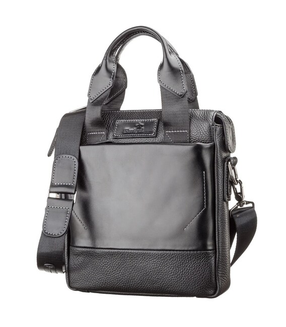 Сумка мужская SHVIGEL 11121 кожаная Черная фото, картинка, изображение