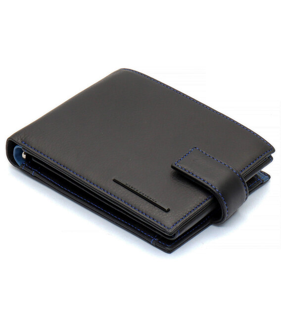 Черный стильный мужской кошелек с блоком для документов из натуральной кожи Marco Coverna MC-1006 A 1221 фото, картинка, изображ