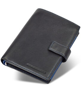 Черный мужской кошелек с фиксацией из натуральной кожи Marco Coverna MC-1005 A 1221 фото, картинка, изображение