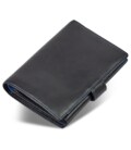 Черный мужской кошелек с фиксацией из натуральной кожи Marco Coverna MC-1005 A 1221 фото, картинка, изображение