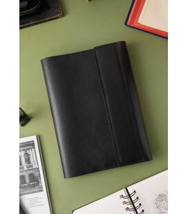 Кожаный блокнот (Софт-бук) 5.2 черный фото, картинка, изображение