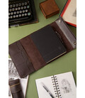 Кожаный блокнот (Софт-бук) 5.2 темно-коричневый фото, картинка, изображение