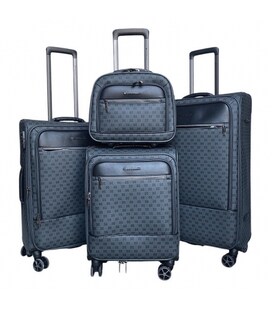 Комплект из 3 чемоданов и кейса Snowball 39204 черный фото, картинка, изображение