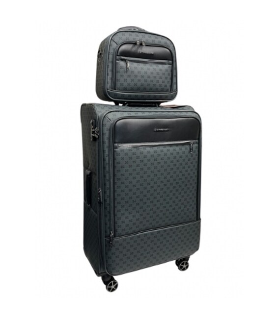 Велика валіза і кейс Snowball 39204 сіра - картинка, зображення, фото валізи