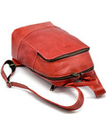 Жіночий червоний шкіряний рюкзак TARWA RR-2008-3md середнього розміру - картинка, зображення, фото