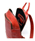 Жіночий червоний шкіряний рюкзак TARWA RR-2008-3md середнього розміру - картинка, зображення, фото