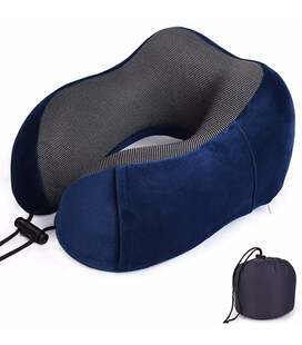 Зручна подушка для шиї дорожня Carbon C5700 синя - картинка, зображення, фото