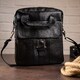 Мессенджер мужской Vintage 14632 кожаный Черный фото